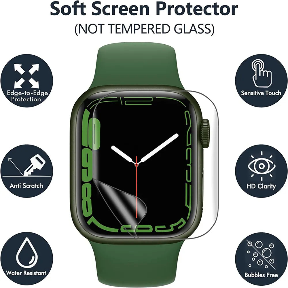 Soft Hydrogel Screen Protector Film For Apple Watch 7 6 SE 5 4 3 40MM 44MM 42MM 38MM Not Glass for iWatch 8 Ultra 41MM 45MM 49MM