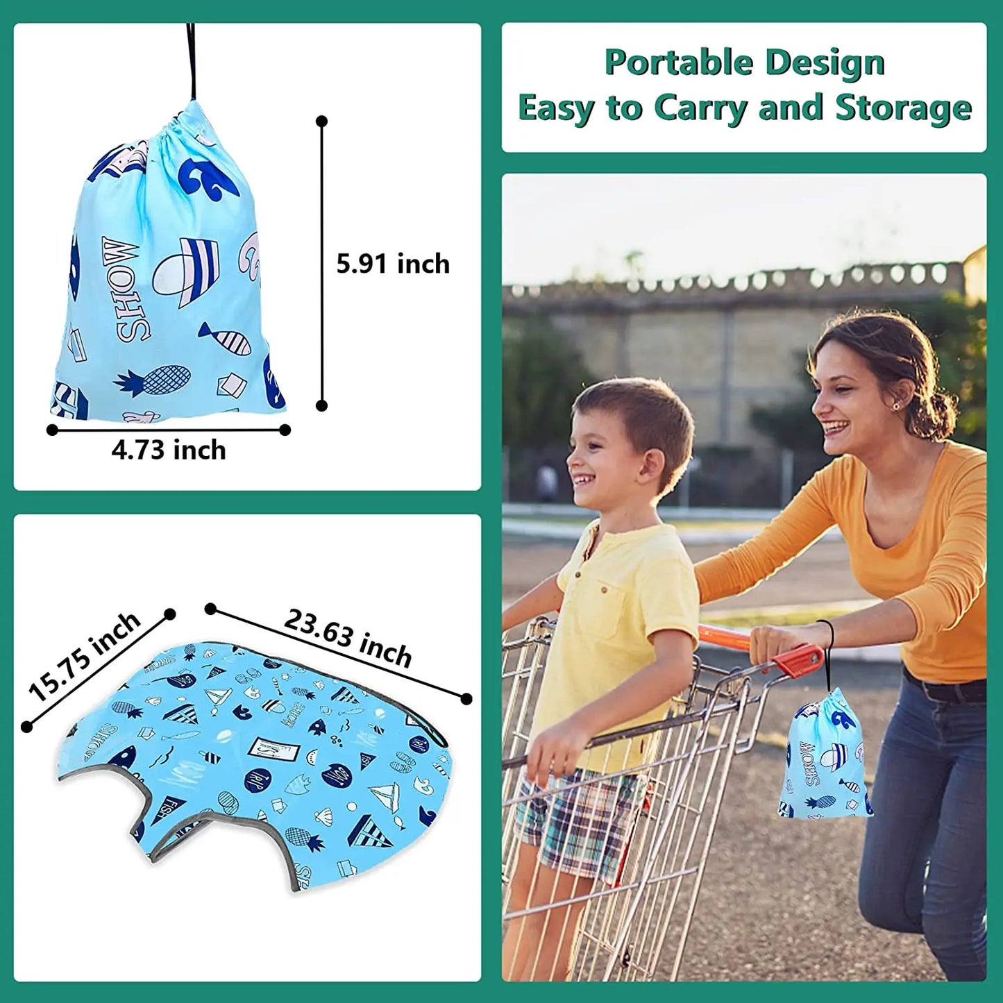 Quality shopping cart seat cover&highchair cover for baby infant&toddler/wholesale warehouse grocery cart cover