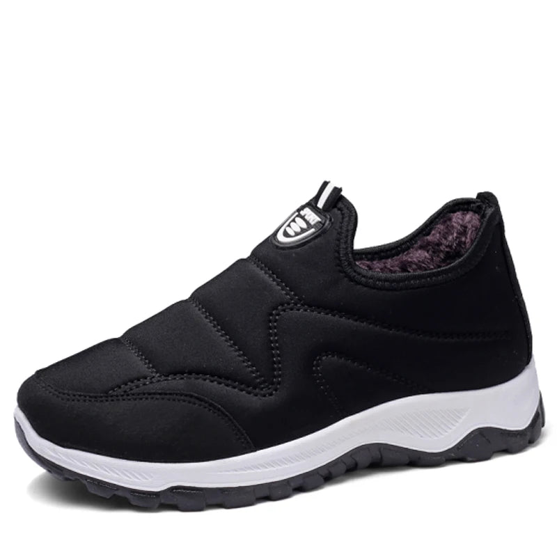 Snow Boots Women Shoes Warm Plush Fur Ankle Boots Female Slip On Flat Casual Shoes Antislip Winter Women Sneakers Plus Size