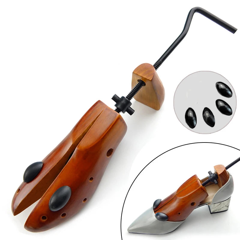 Dropshipping 1pcs 2-Way Wooden Shoe Tree For Men and Women Shoes Expander djustable Shoe Stretcher Shaper Rack Sawol