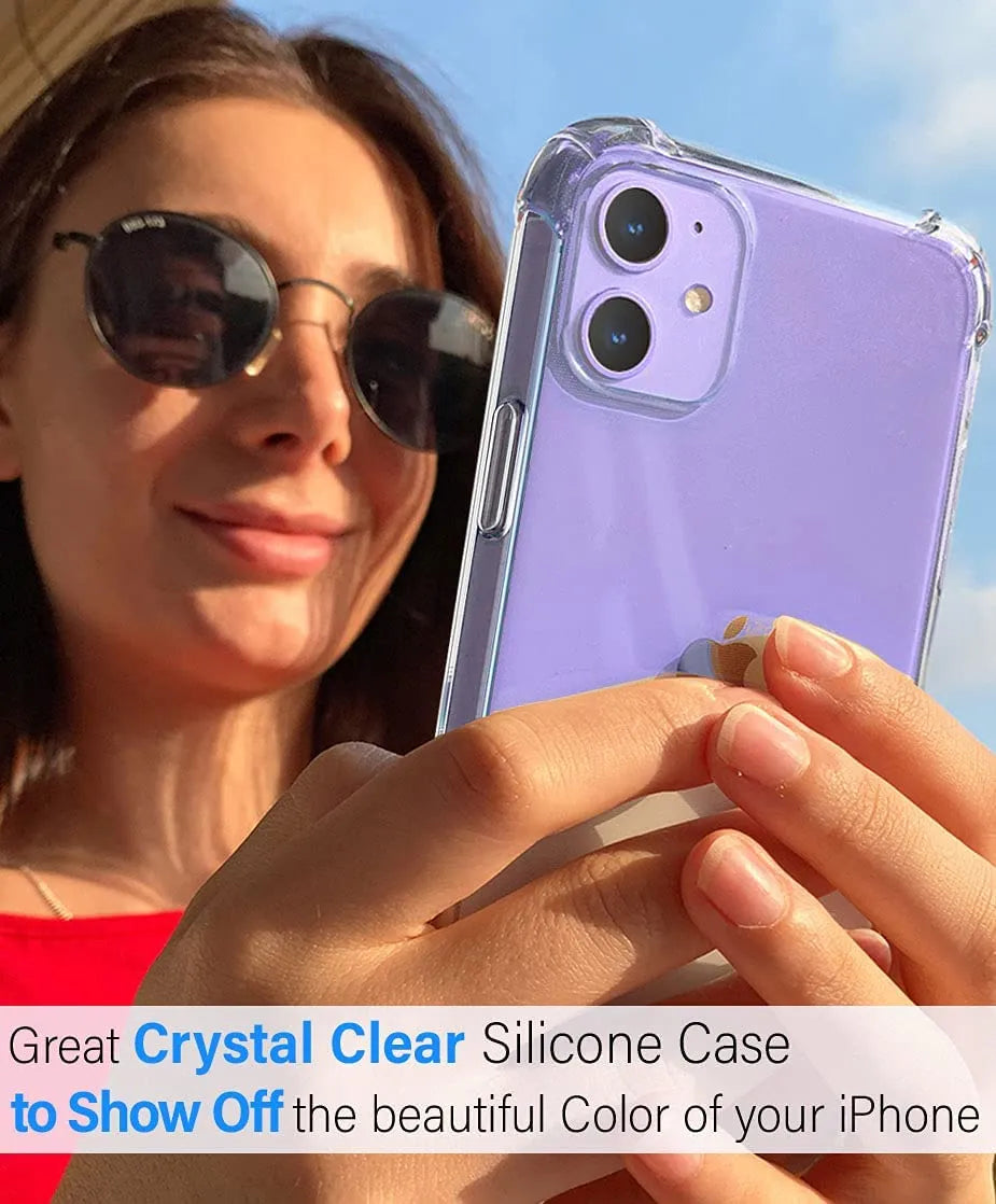 Clear Shockproof Phone Case For iPhone 15 13 12 11 Pro Max XS Max X XR 8 7 6 6S Plus SE 2020 12 13 14 Mini Silicone Case Cover