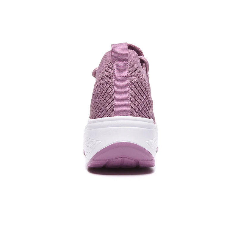 Fashion Breathable Mesh Women Shoes Wedges Heel Shoes Ladies Knitting Sock Sneakers Women Platform Casual Shoes