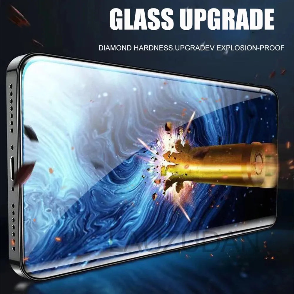 Tempered Glass For iPhone 11 12 13 14 Pro XR X XS Max Mini Screen Protector For iPhone 15 Pro Max 7 8 6 Plus SE Protective Glass