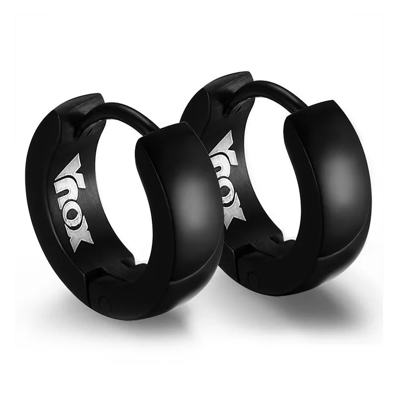 Punk Huggie Earrings for Men, Fashion Jewelry Stainless Steel Unique Small Hoop Earrings brincos masculinos