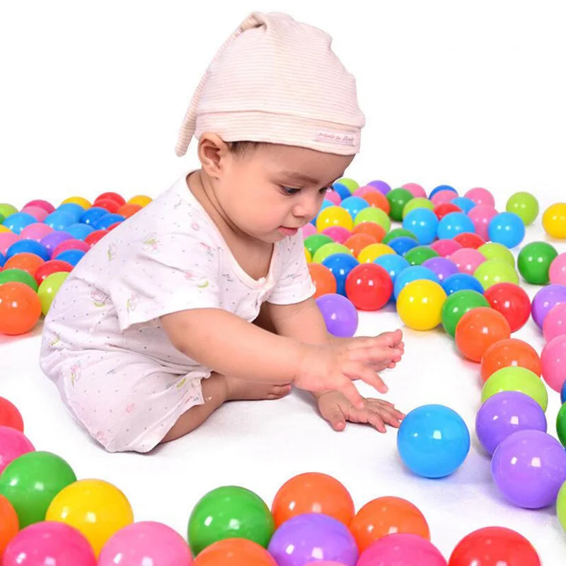 50/100 Pcs Eco-Friendly Colorful Soft Plastic Water Pool Ocean Wave Ball Baby Funny Toy Outdoor Fun Sports Stress Air Ball Hot
