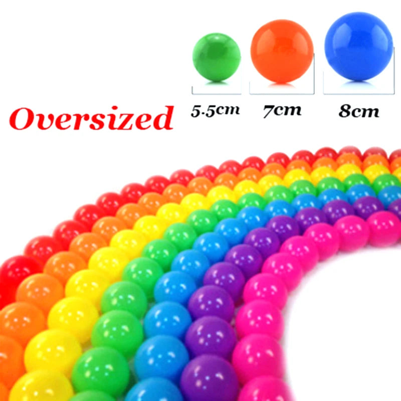 50/100 Pcs Eco-Friendly Colorful Soft Plastic Water Pool Ocean Wave Ball Baby Funny Toy Outdoor Fun Sports Stress Air Ball Hot