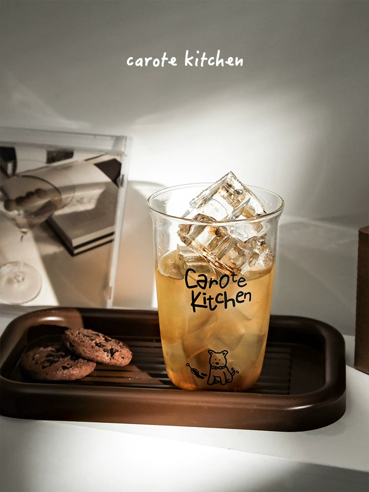 Carote Borosilicate Glass Water Cup High Temperature Resistant Coffee Cup Tea Milk Girls' Home Internet Celebrity Drinking Cup