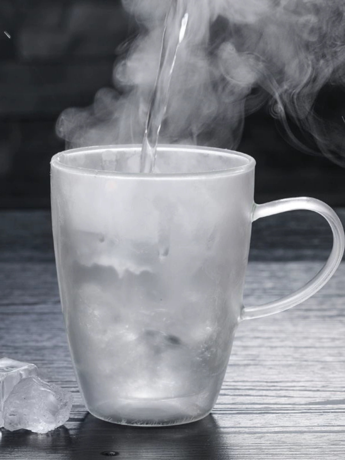 Heat Resistant Glass Double-Wall Insulated Cup Household Cups Cold Drink with Handle and Lid Milk Cup Glass Coffee