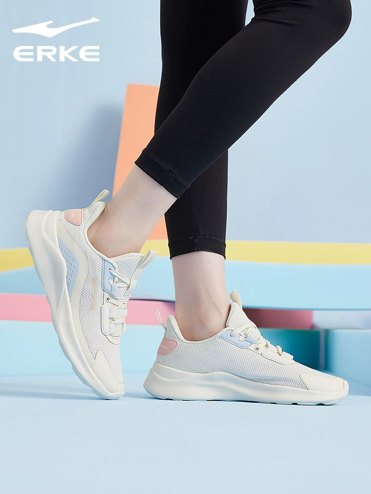Hongxing Erke Leather Skipping Rope Lightweight Plaid Sneaker
