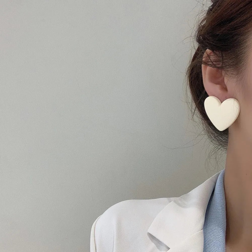 Heart Red White Black Yellow Earrings Love Statement Wedding Geometric Heart Bohemian Vintage Acrylic Trend Party Jewelry Gift