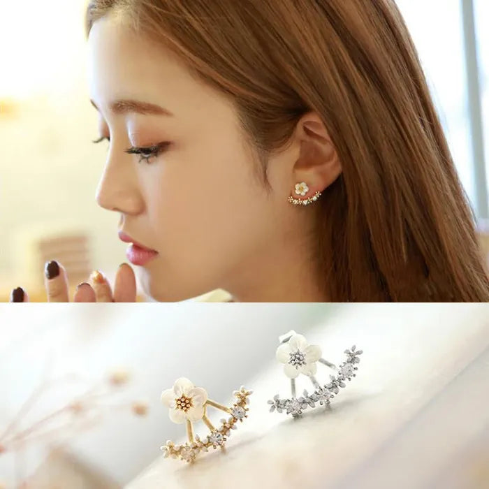 Fashion Woman Chrysanthemum Earring Delicate Flower Stud Earrings for Women Engagement Wedding Party Jewelry Gift Pendient Mujer