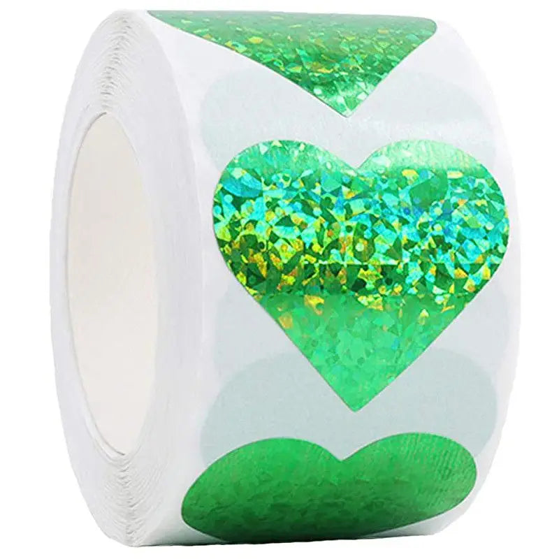 500Pcs/Roll Heart Sticker Valentines Day Decoration Candy Bag Seal Sticker Birthday Party Gift Packaging Cute Stationery Sticker