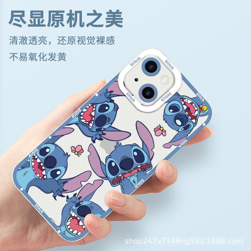 Stitch The Baby Disney Cover for Apple IPhone 14 13 12 11 Pro Max Mini XS XR X 8 7 Plus Phone Case