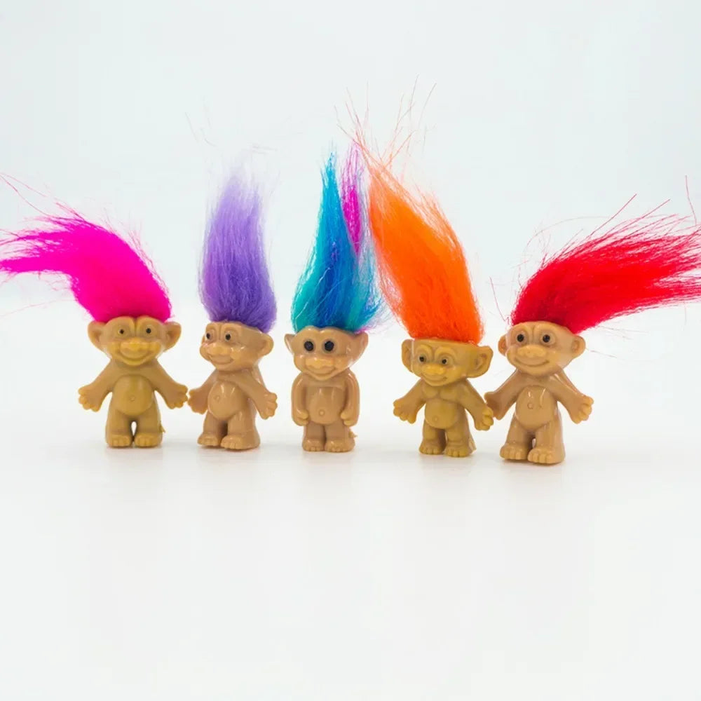5pcs/lot Kids Anime Action Figure 10 Color Lovely Family Member Trolls Dolls Baby Toys For Children Nostalgic Adult Juguetes