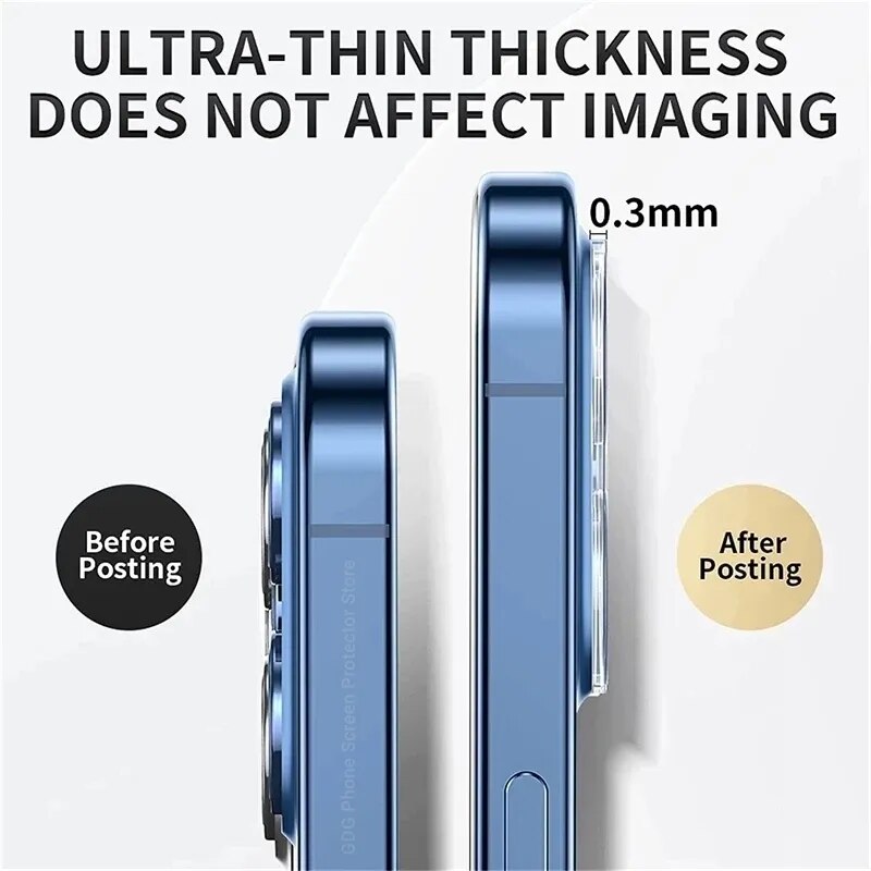 3D HD Back Camera Glass Protectors for iPhone 13 11 12 Pro Max 13Mini Lens Protective Glass Film on IPhone 14 15 PRO MAX XS XR