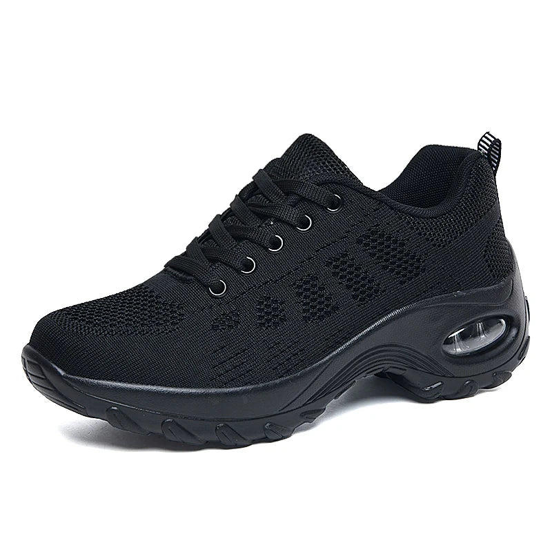 Fashion Casual Women Shoes Heighten Comfortable Mesh Breathable Walking Ladies Shoes Air Shoes Sneakers Women Thick Bottom