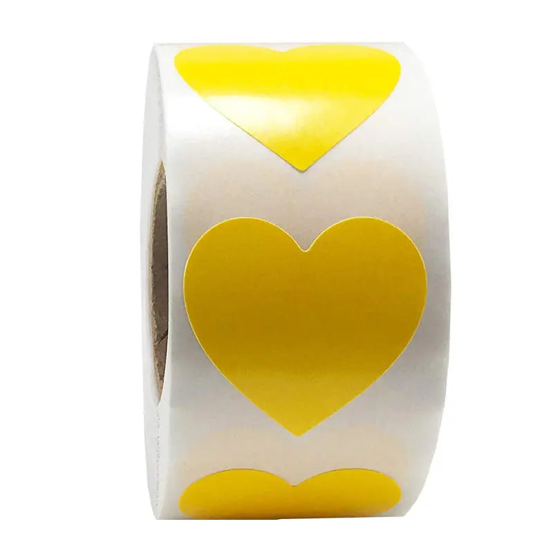 500Pcs/Roll Heart Sticker Valentines Day Decoration Candy Bag Seal Sticker Birthday Party Gift Packaging Cute Stationery Sticker