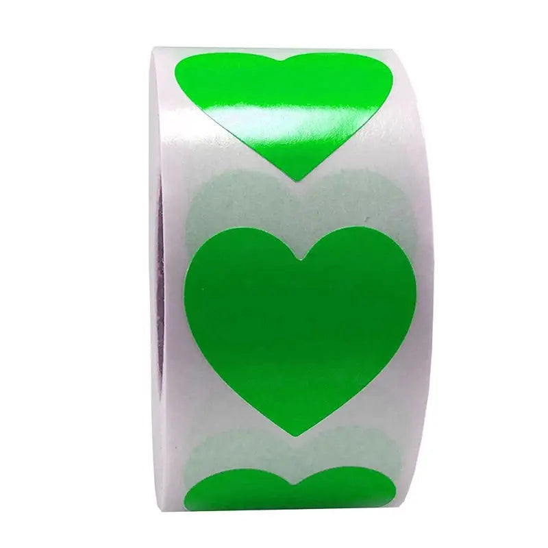500Pcs/Roll Heart Sticker Valentines Day Decoration Candy Bag Seal Sticker Birthday Party Gift Packaging Cute Stationery Sticker