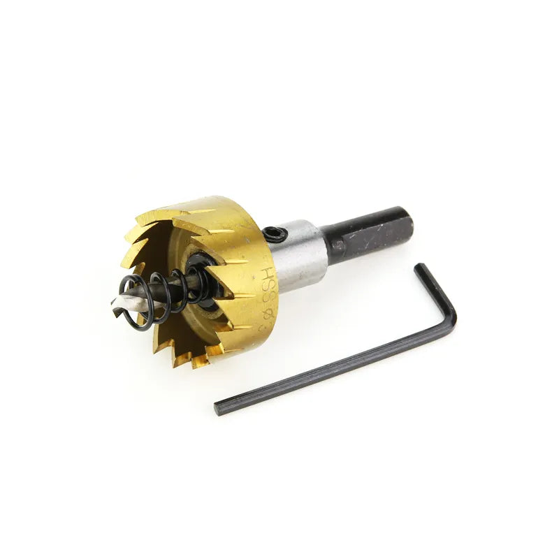 16 18.5 20 25 30mm 5Pcs HSS Titanium Coated Core Drill Bit Set Wood Metal Hole Saw Cutter Drilling Bits For Power Tools