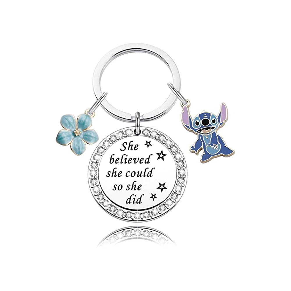Disney Sci-fi Animated Film Lilo & Stitch Necklace Cute Cartoon Stitch Enamel Pendant Necklaces For Women Jewellery Gifts