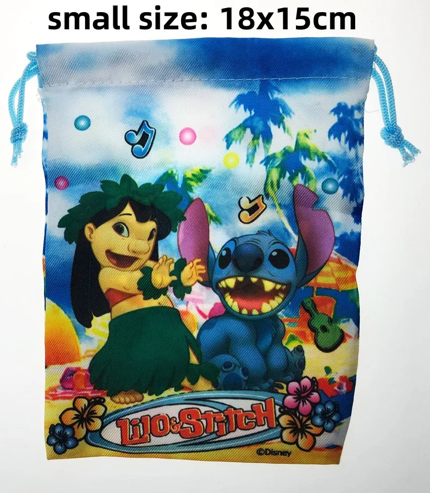 Disney Anime Lilo&Stitch Nonwoven Drawstring Bag Stitch Party Decorations Gift Bag Kid Birthday Party Baby Shower Supplies Gifts
