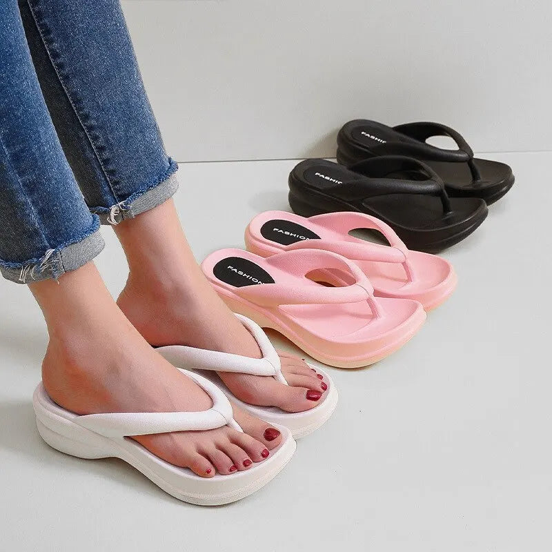 Women Summer Slippers Sand Beach Flip Flops Female Platform Slipper 2023 Outdoor Slides Seaside Sandals Girls Summer Shoes