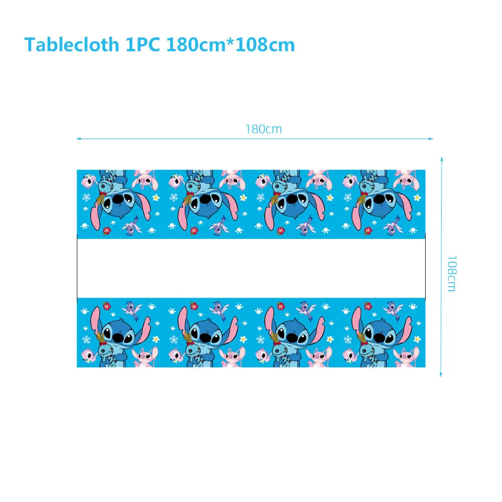 Disney Lilo&Stitch Tableware Party Supplies Kid Birthday DIY Balloons Backdrop Cup Plate Napkin Party Decor Baby Shower Gift Bag