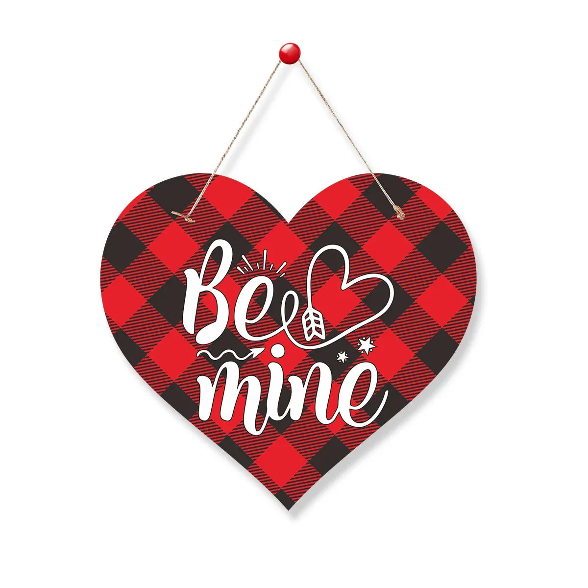 2024 Valentine's Day Love Heart Door Sign Pendants Welcome 14 February Lovers Party DIY Be Mine Happy Valentine Party Home Decor