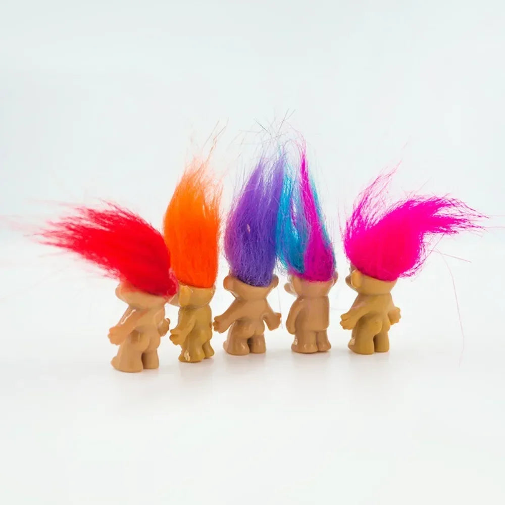 5pcs/lot Kids Anime Action Figure 10 Color Lovely Family Member Trolls Dolls Baby Toys For Children Nostalgic Adult Juguetes