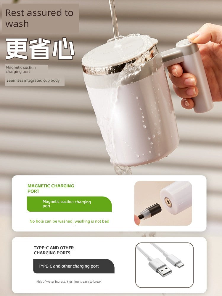 Electric Stirring Cup New Arrival Automatic Coffee Cup Bean Bag Rotate Water Cup Rechargeable Portable Soybean Milk Magnetic Cup