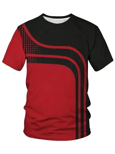 Men's Colorblock Striped Tee Short Sleeve Casual T Shirt Summer new in tops & tees oversized t shirt men's clothing 2024
