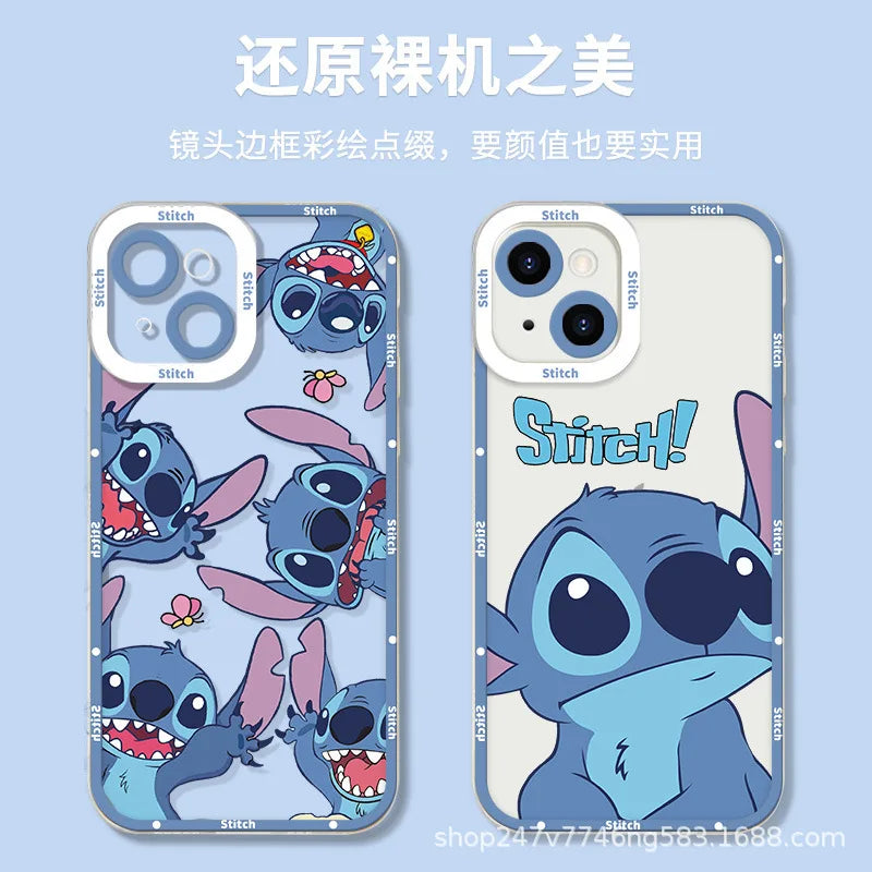 Stitch The Baby Disney Cover for Apple IPhone 14 13 12 11 Pro Max Mini XS XR X 8 7 Plus Phone Case