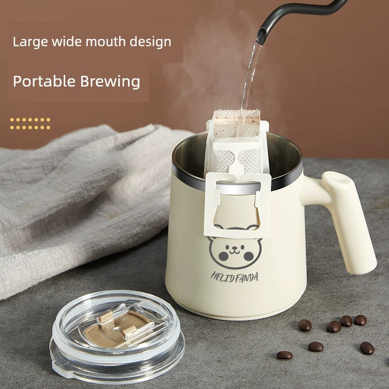 Cup Mug Coffee Cup with Lid 304 Stainless Steel Drinking Cup Tea Cup Men's and Women's Office Special Water Cup