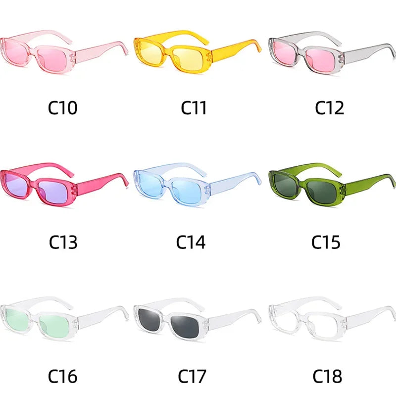 New Vintage Oval Sunglasses Woman Luxury Brand Small Rectangle Sun Glasses Female Small Ellipse Eyewear UV400 Oculos De Sol