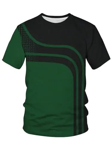 Men's Colorblock Striped Tee Short Sleeve Casual T Shirt Summer new in tops & tees oversized t shirt men's clothing 2024