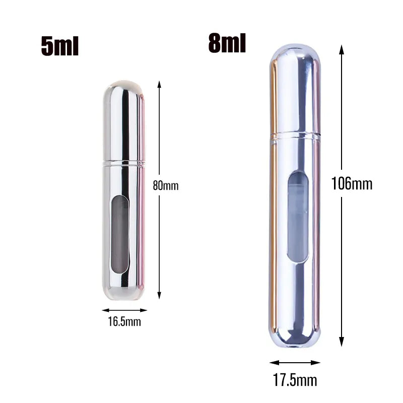 5ml 6ml 8ml Bottom-Filling Pump Perfume Bottle Portable Travel Refillable Spray Bottle Mini Empty Cosmetic Containers