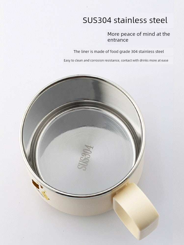 Water Cup Female New 2023 Good-looking Office Stainless Steel Mug Cup Adult Coffee Cup Tea Cup Spoon with Lid