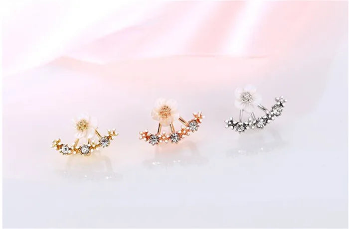 Fashion Woman Chrysanthemum Earring Delicate Flower Stud Earrings for Women Engagement Wedding Party Jewelry Gift Pendient Mujer