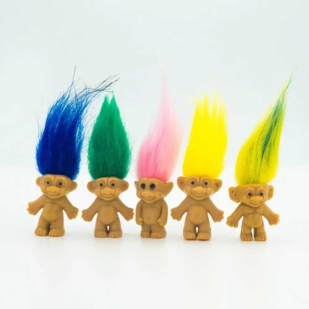 5pcs/lot Kids Anime Action Figure 10 Color Lovely Family Member Trolls Dolls Baby Toys For Children Nostalgic Adult Juguetes