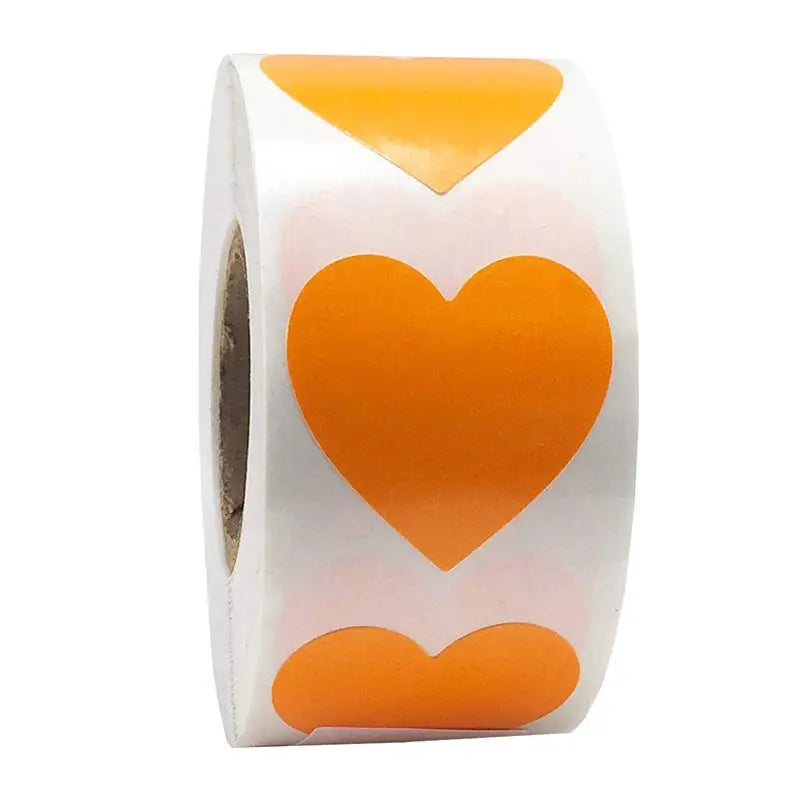 500Pcs/Roll Heart Sticker Valentines Day Decoration Candy Bag Seal Sticker Birthday Party Gift Packaging Cute Stationery Sticker