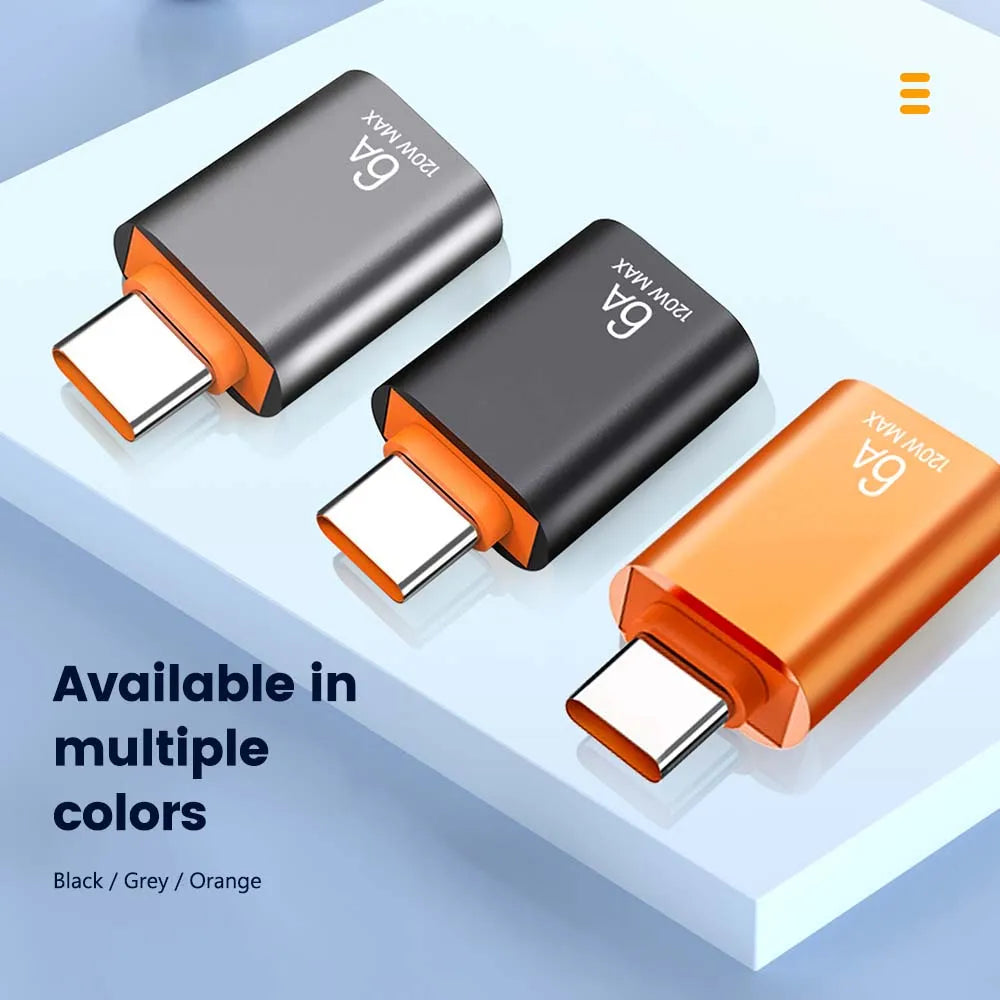 6A USB OTG To Type C Data Transfer Adapter Type C Female to USB Male Converter Fast Charging Adapter For Laptop Macbook Samsung
