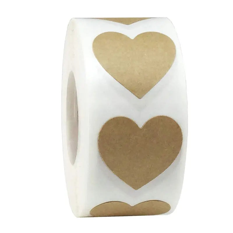 500Pcs/Roll Heart Sticker Valentines Day Decoration Candy Bag Seal Sticker Birthday Party Gift Packaging Cute Stationery Sticker