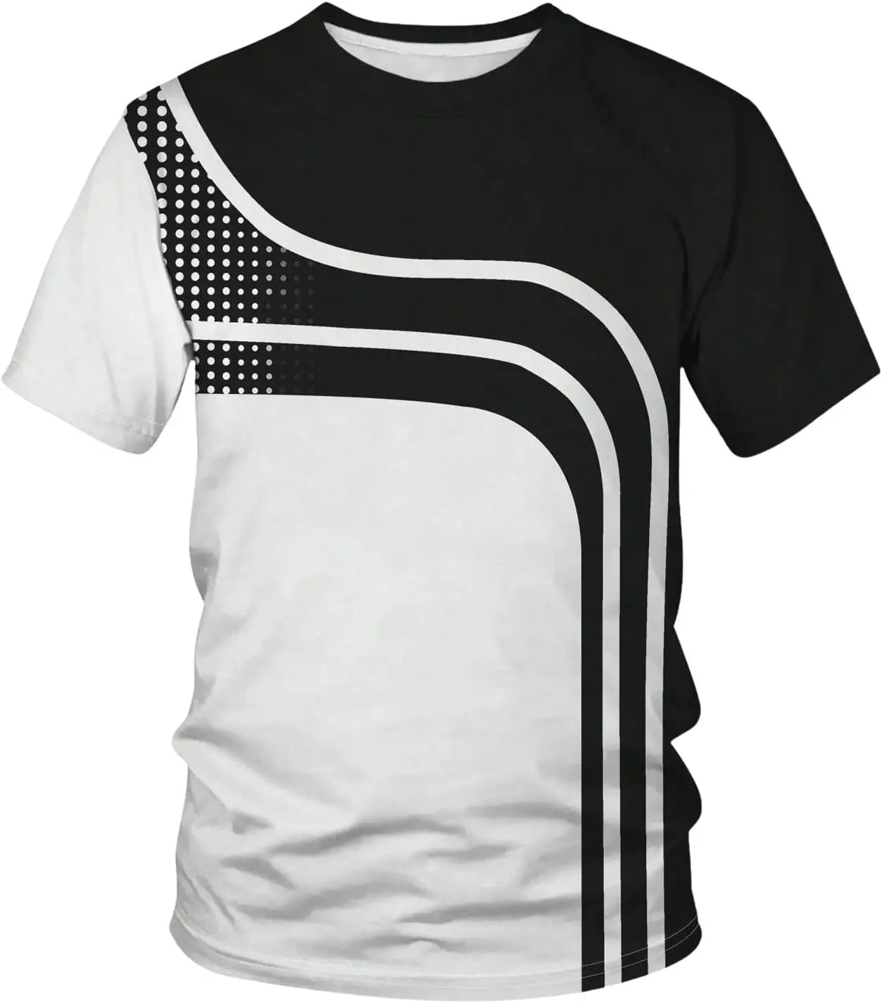 Men's Colorblock Striped Tee Short Sleeve Casual T Shirt Summer new in tops & tees oversized t shirt men's clothing 2024