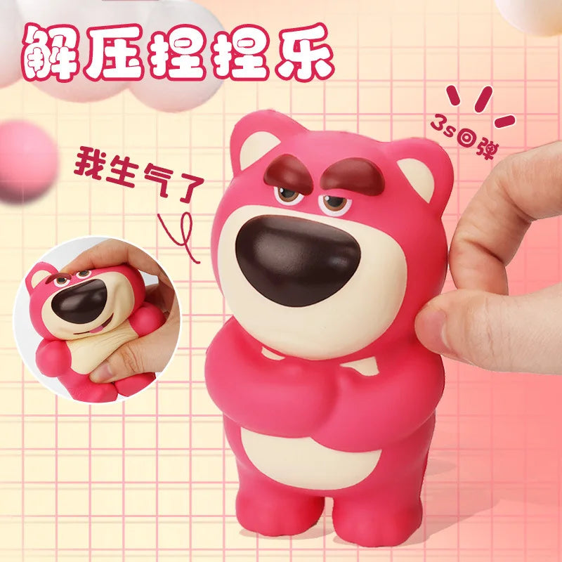 Disney Stitch Decompression Toys Kawaii Strawberry Bear Lilo and Stitch Model Doll Slow Rebound Stress Relief Toys Kids Gifts