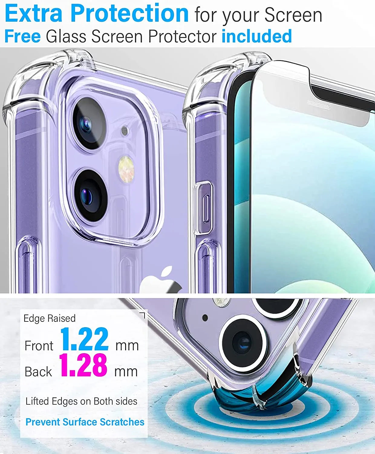 Clear Shockproof Phone Case For iPhone 15 13 12 11 Pro Max XS Max X XR 8 7 6 6S Plus SE 2020 12 13 14 Mini Silicone Case Cover
