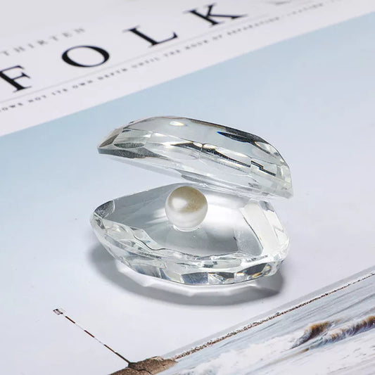 Valentines Day Gift Crystal Pearl Clam Wedding Gifts for Guests Girlfriend Boyfriend Baby Souvenirs Bridesmaid Gift Party Favors