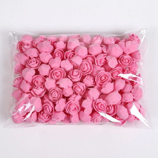 50/100/200 Pieces Teddy Bear of Roses 3cm Foam Wedding Decorative Christmas Decor for Home Diy Gifts Box Artificial Flowers