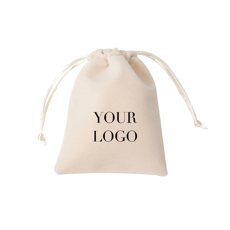 50Pcs Jewelry Packaging Pouches Velvet Drawstring Gift Bag for Wedding Christmas Party Decoration Eyelashes Makeup Storage Bags