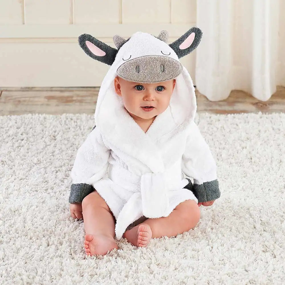 Unicorn puppy dog cow  Baby bathrobe Pure cotton with hood bathrobe Beach bath towel/Rat mice Spa Robe Infant Ponchos