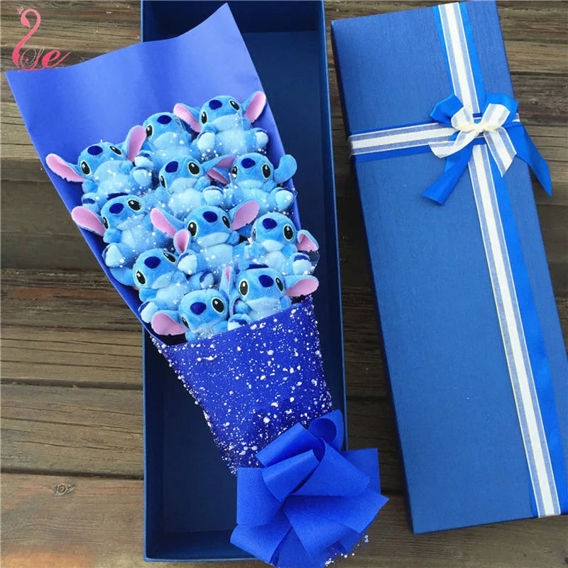 New Stitch Plush Toys Anime  Stitch Soft Stuffed Animal Dolls Kawaii Stich Plush bouquets For Kids Birthday Gifts No box